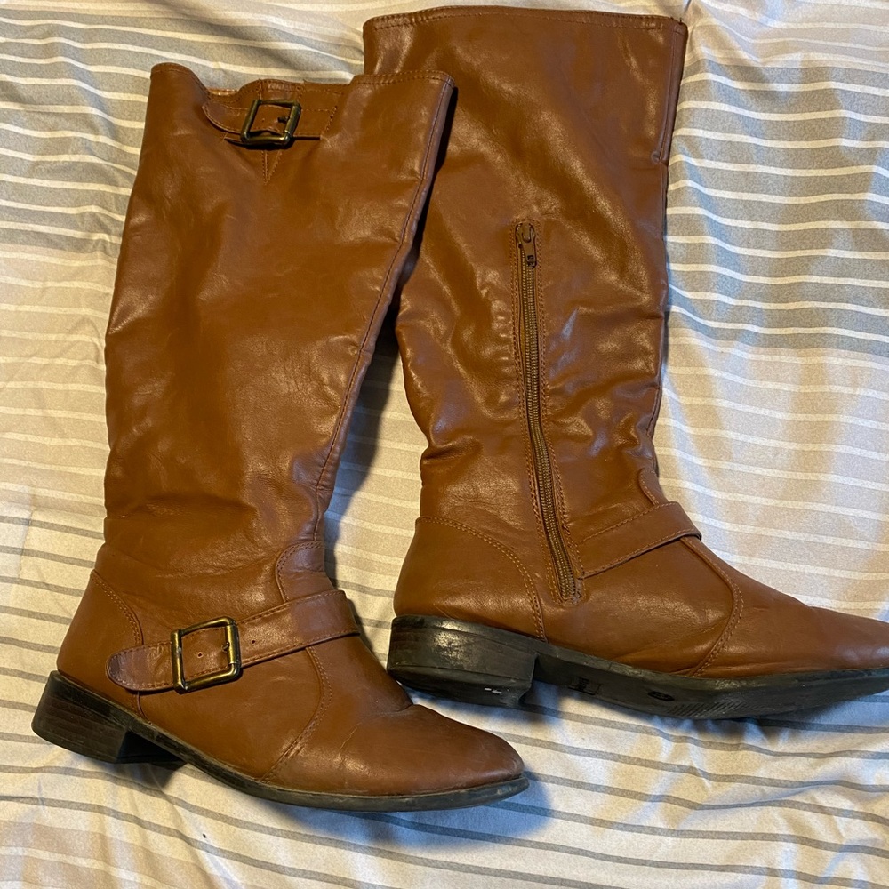 Brown fall boots